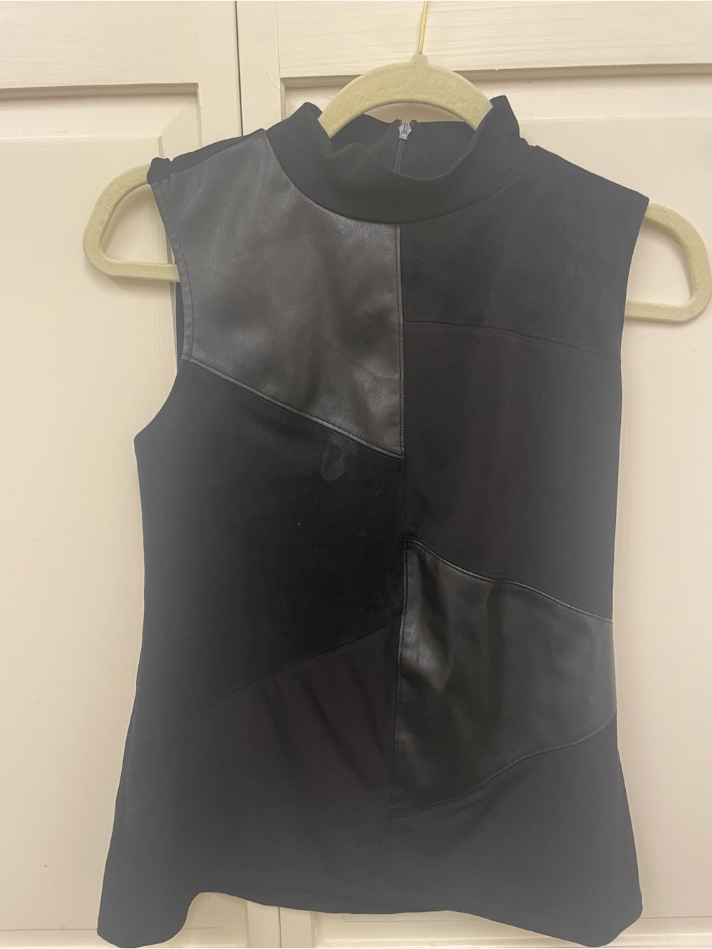 Calvin Klein Black Sleeveless Mock Neck Top
